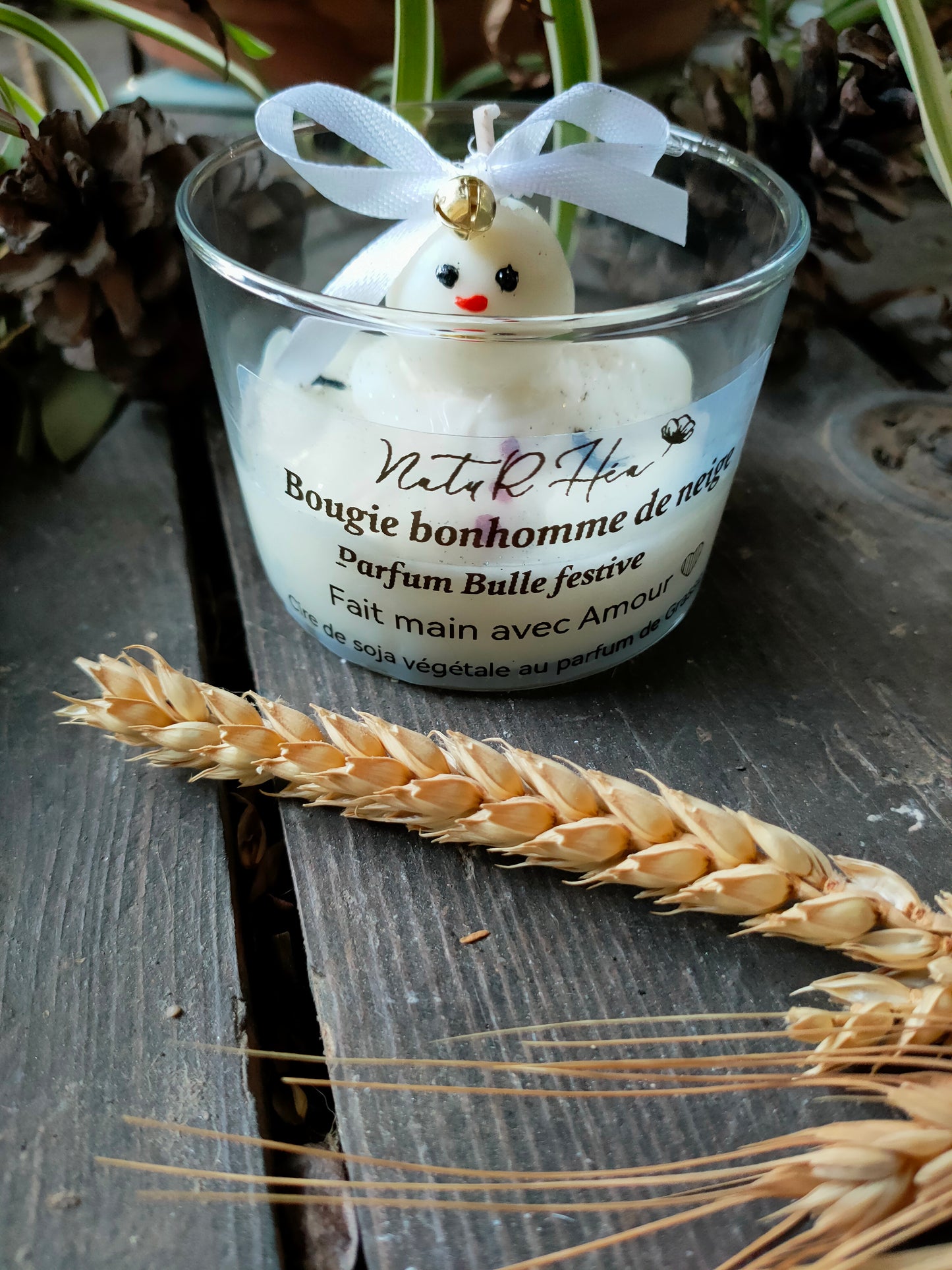 Bougie Bonhomme de neige