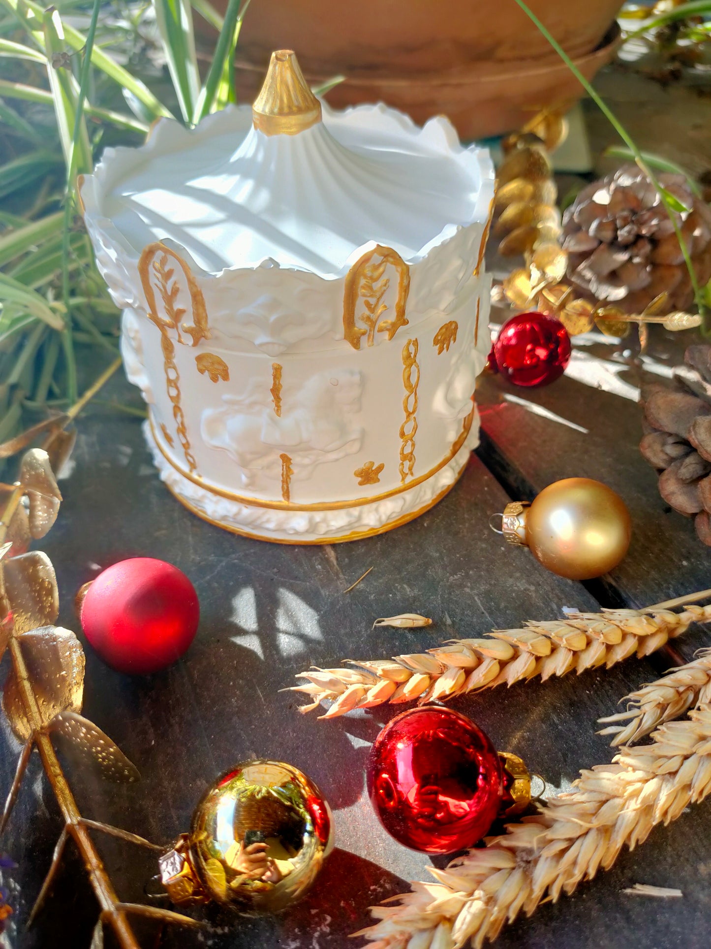 Boite en résine Carrousel enchanté