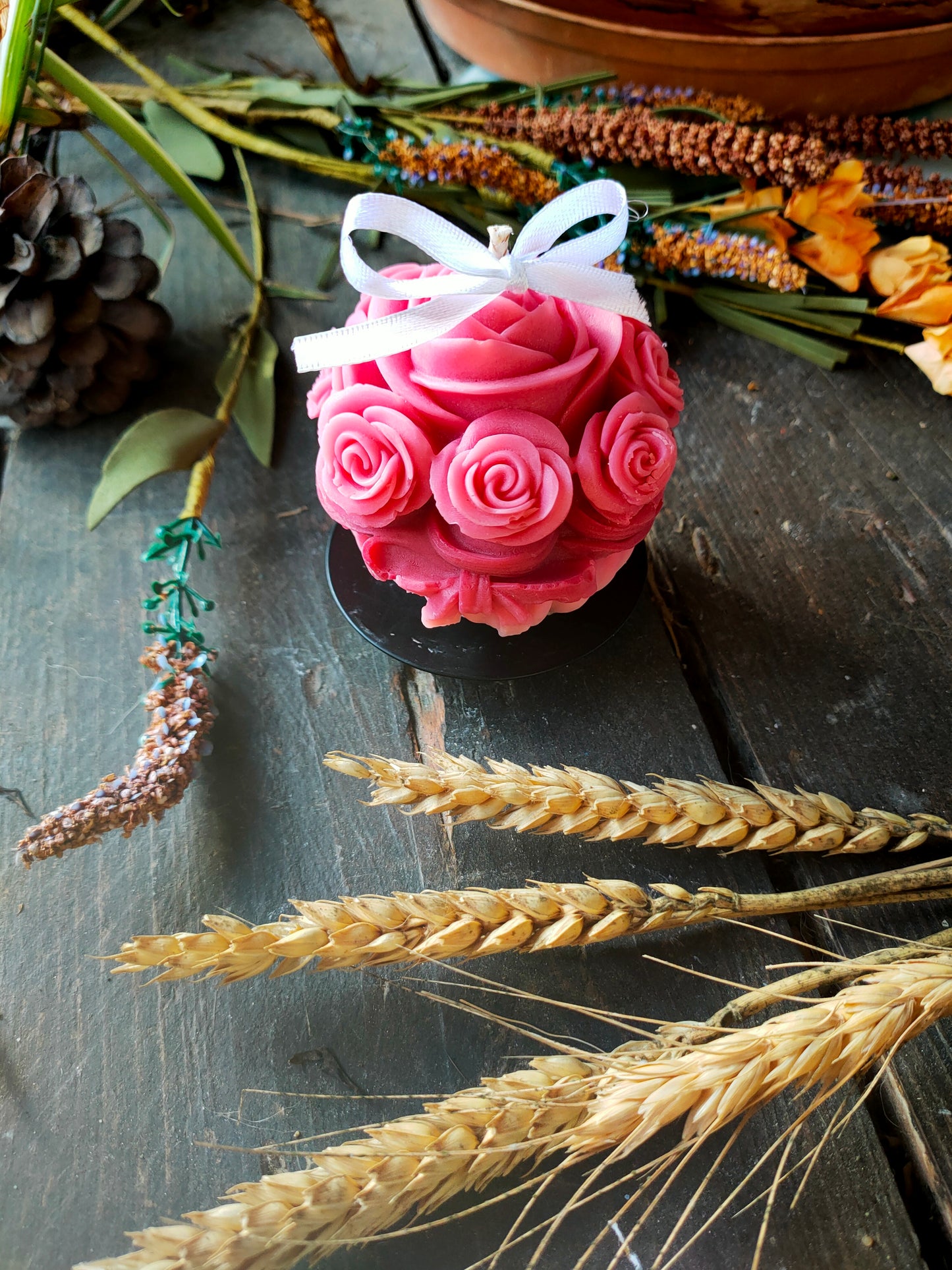 Bougie Bouquet de Roses - Parfum fleur de coton