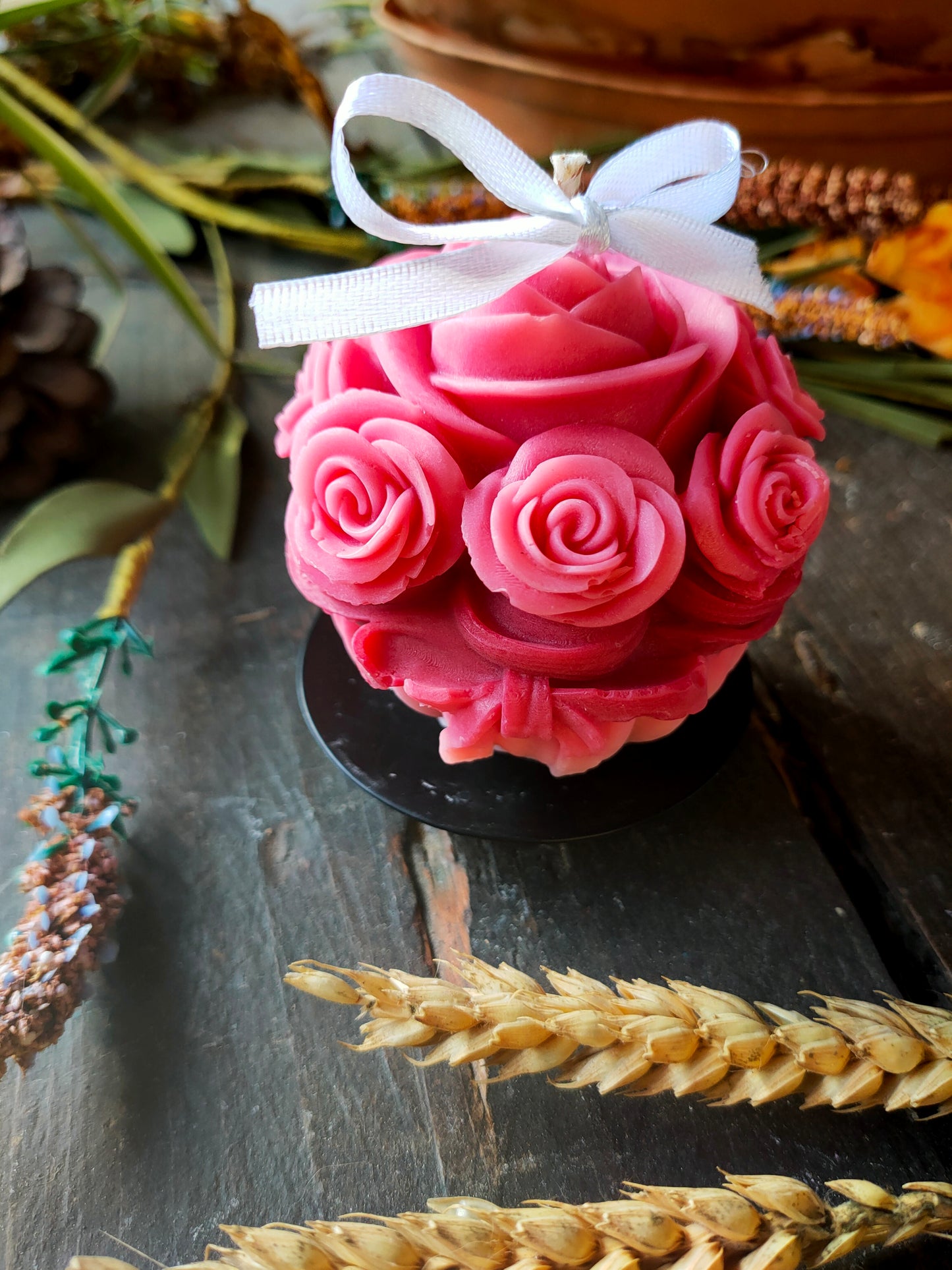 Bougie Bouquet de Roses - Parfum fleur de coton