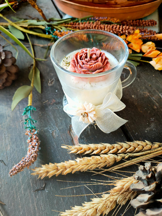 Bougie Mug "Pivoine" - Parfum Figues