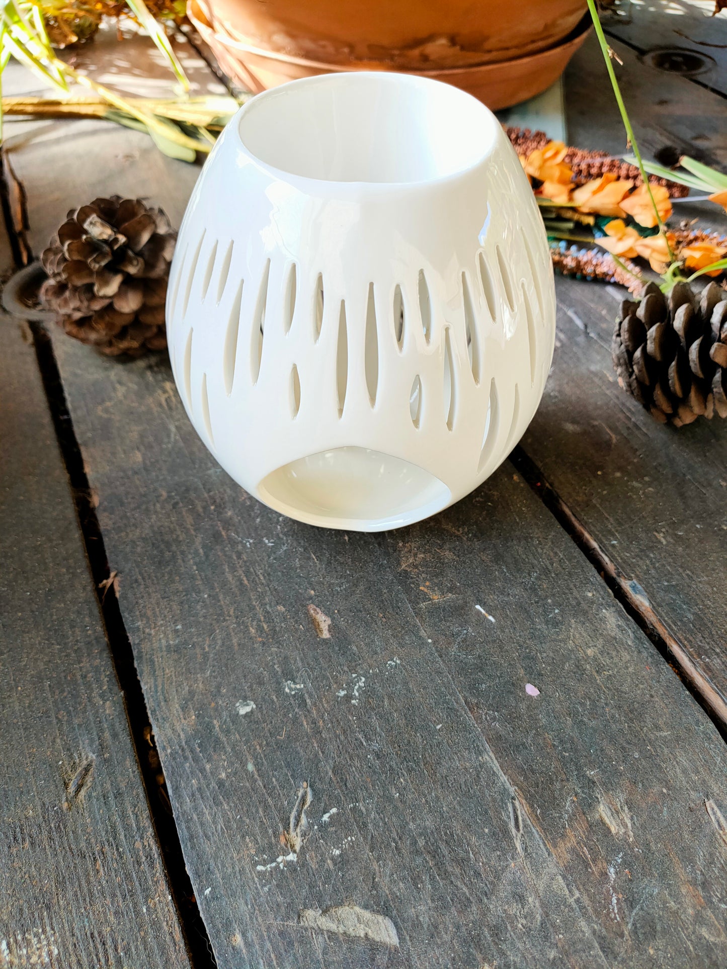 Brûle-parfum Ovali Blanc