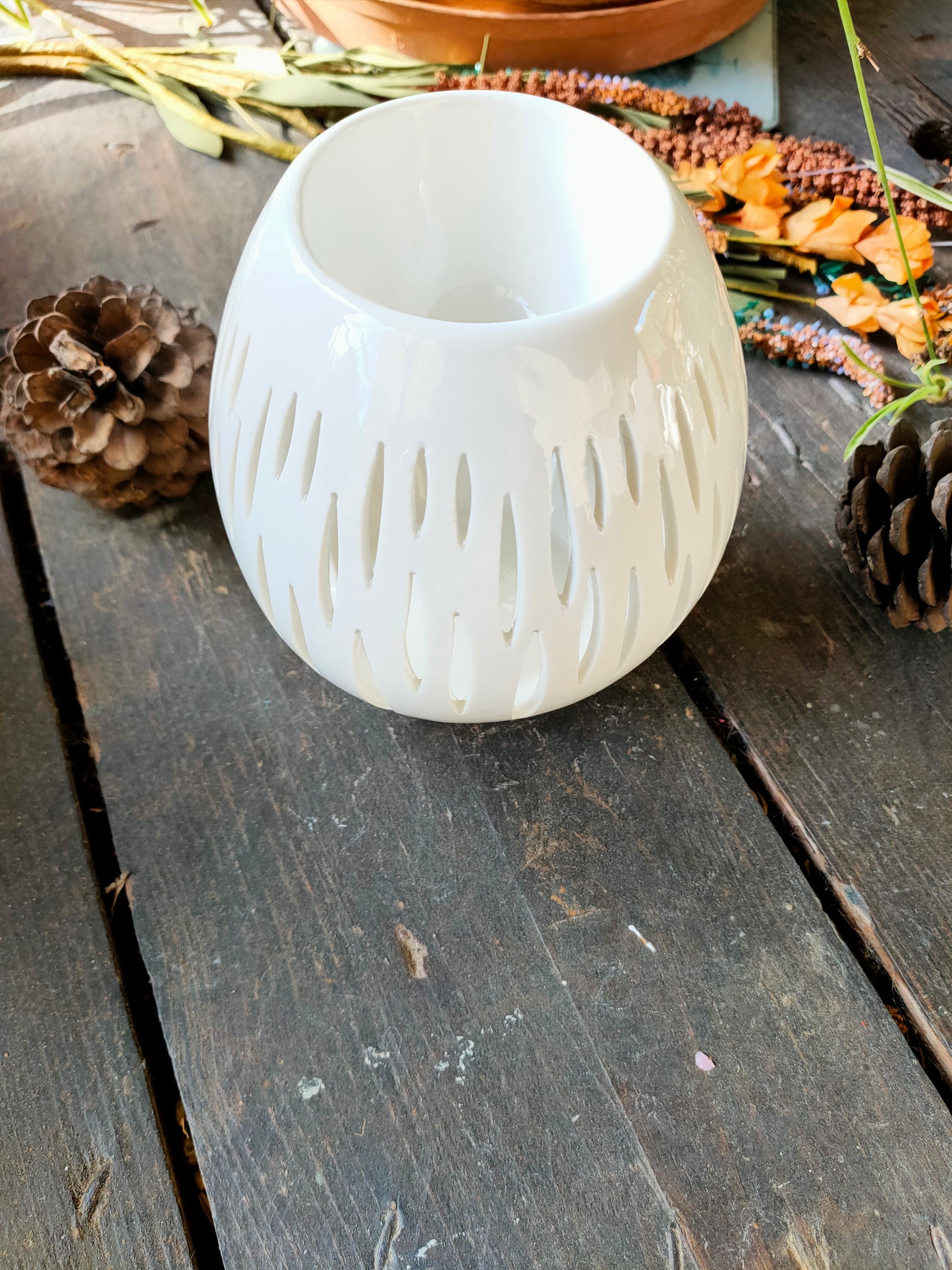 Brûle-parfum Ovali Blanc