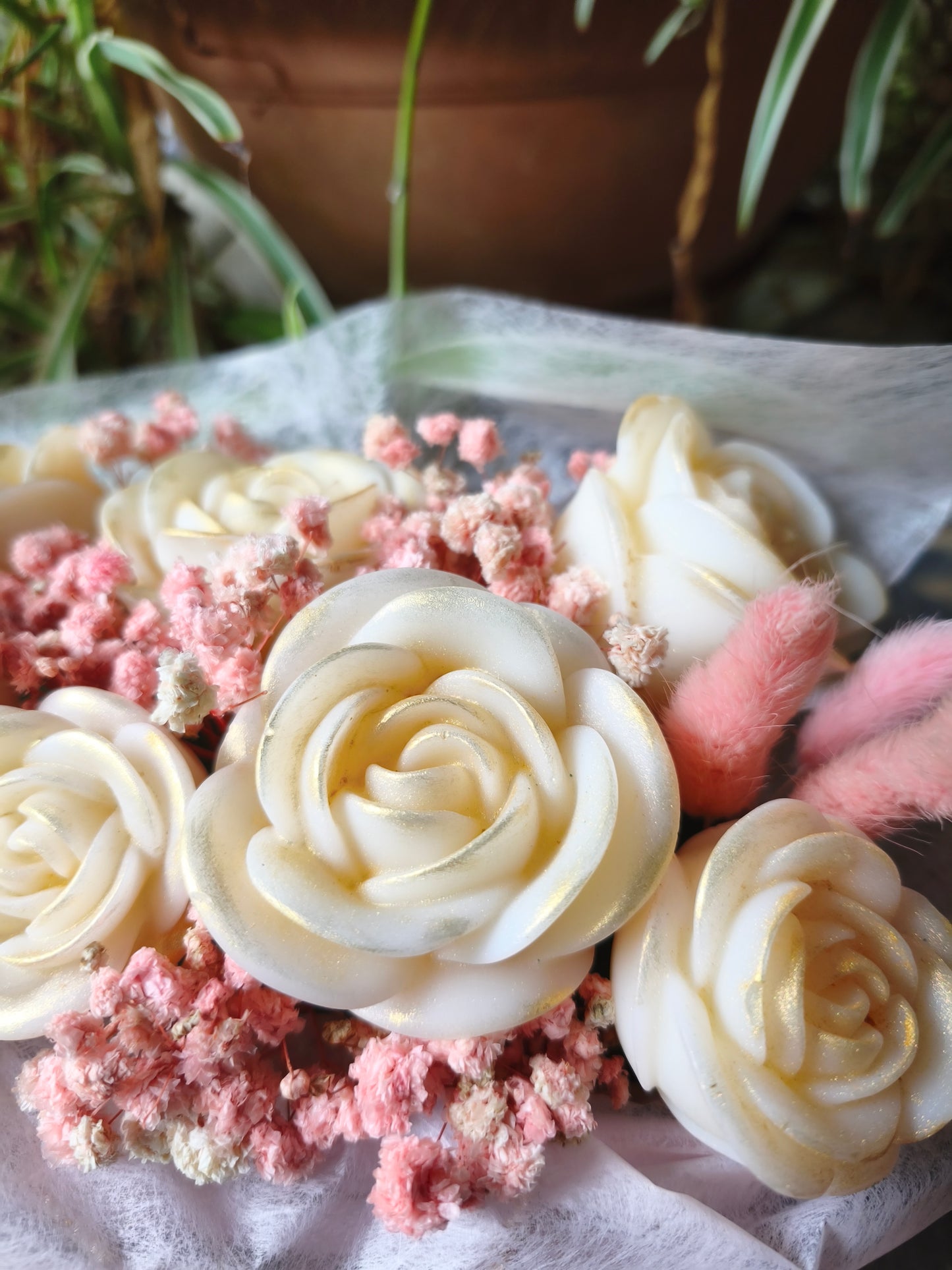 Écrin de Tendresse – Bouquet de bougies parfumées Vanille des Îles