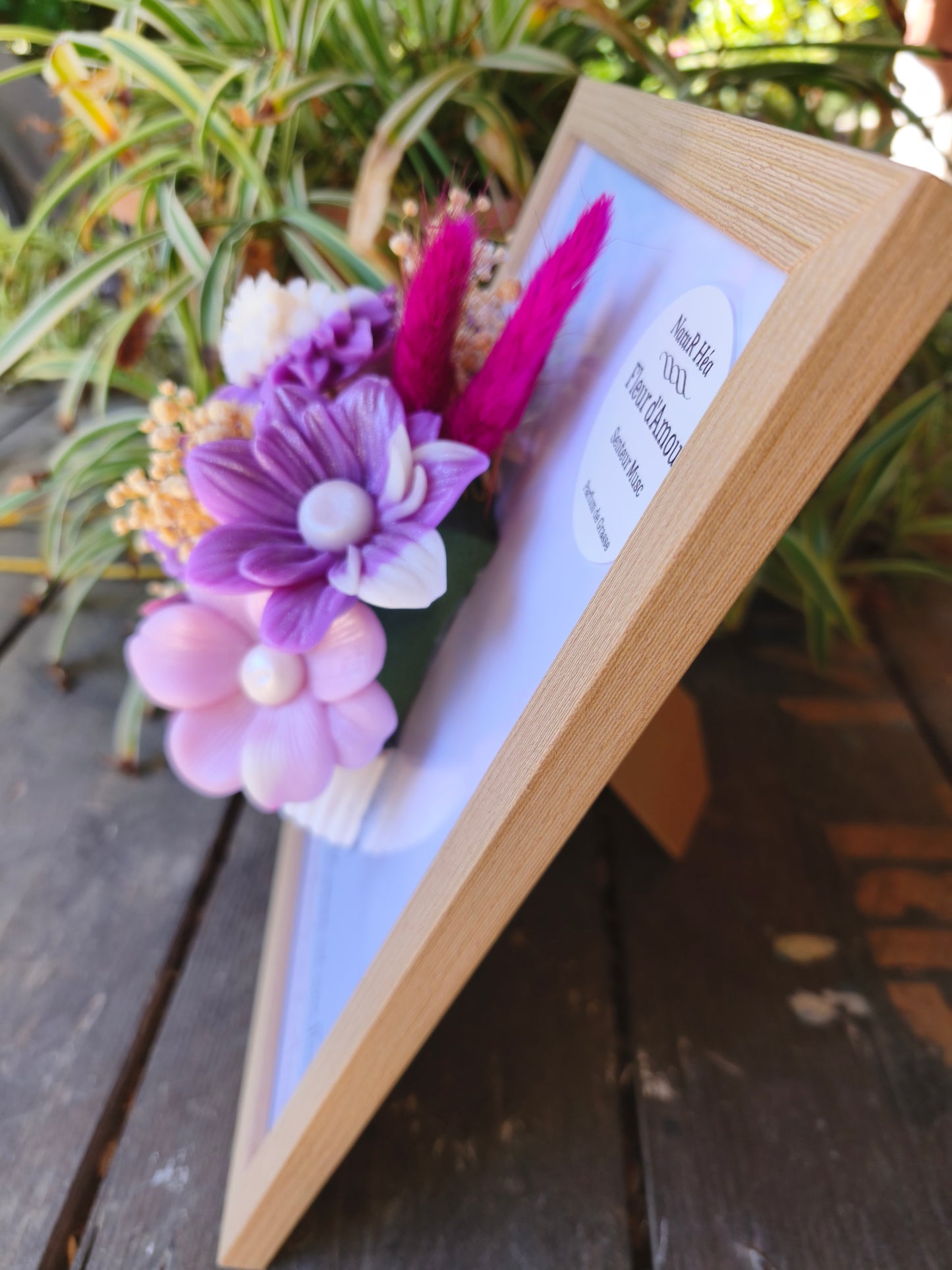 Fleur d'Amour - cadre fleuri parfumé artisanal