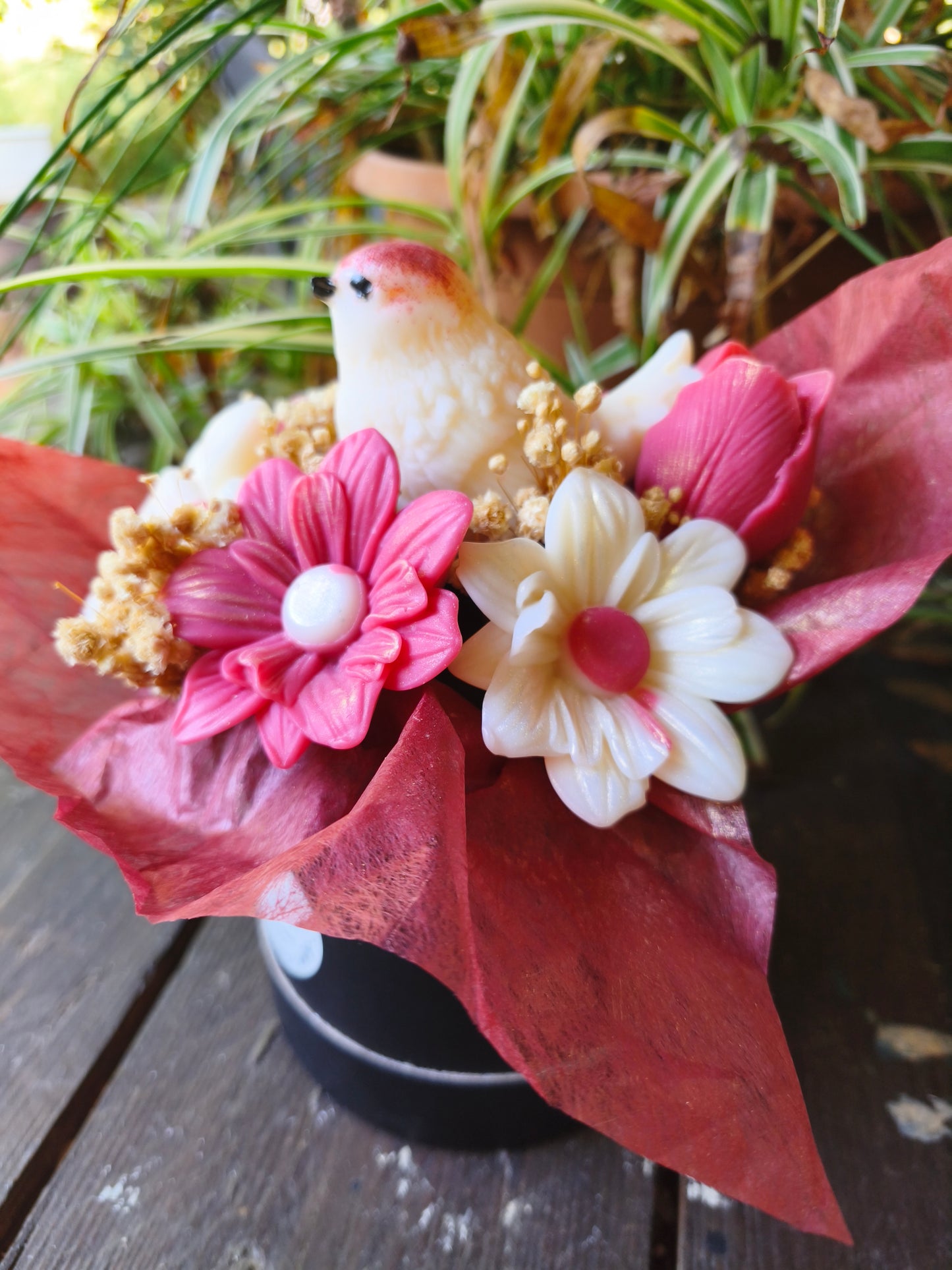 Oiseau des Îles – Bouquet parfumé en cire végétale