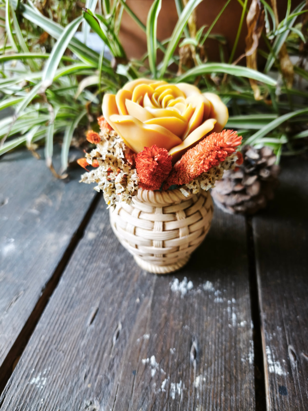 Lueur d’automne – Bouquet de cire parfumé Bigarade & Musc blanc