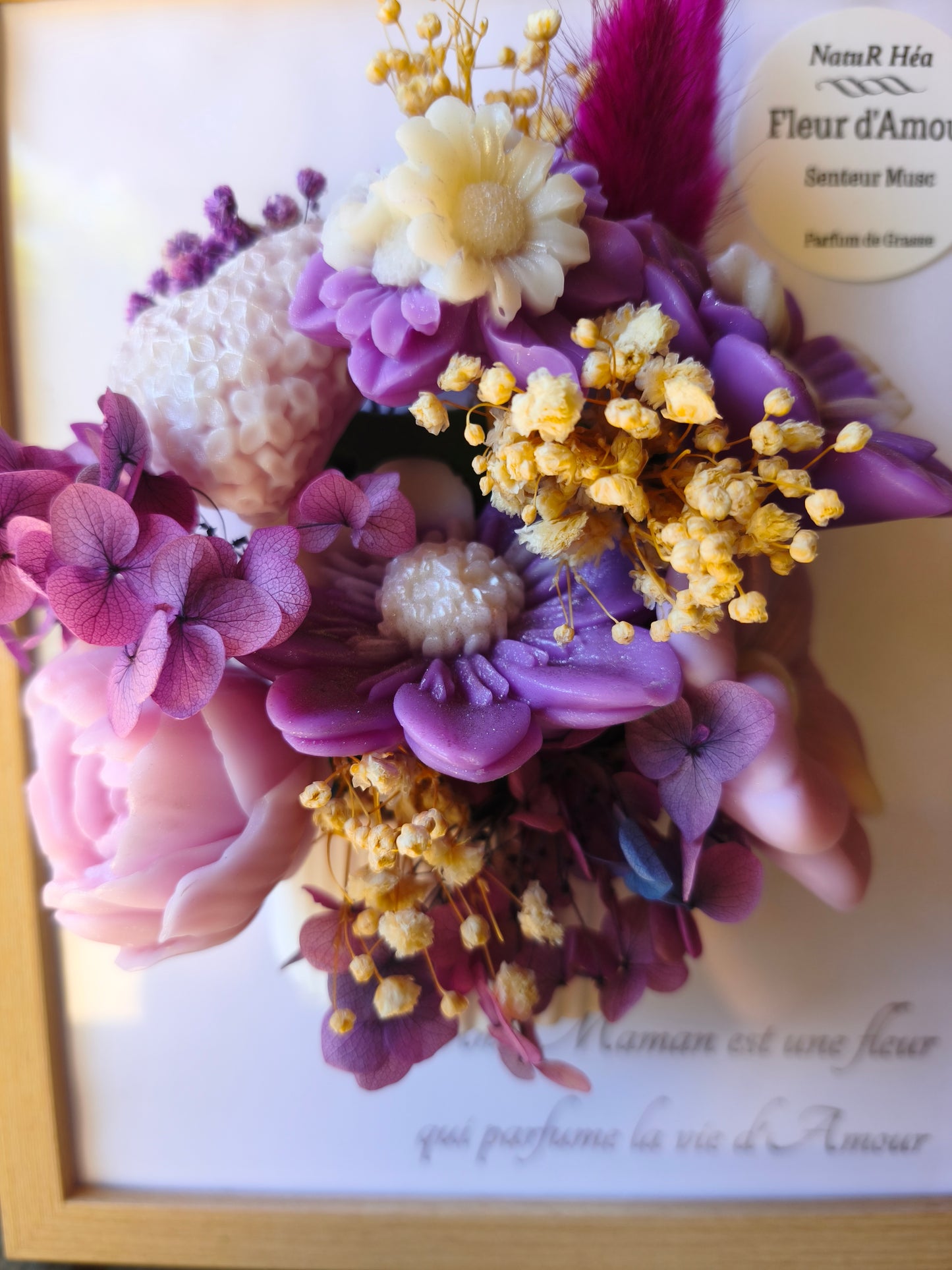Fleur d'Amour - cadre fleuri parfumé artisanal
