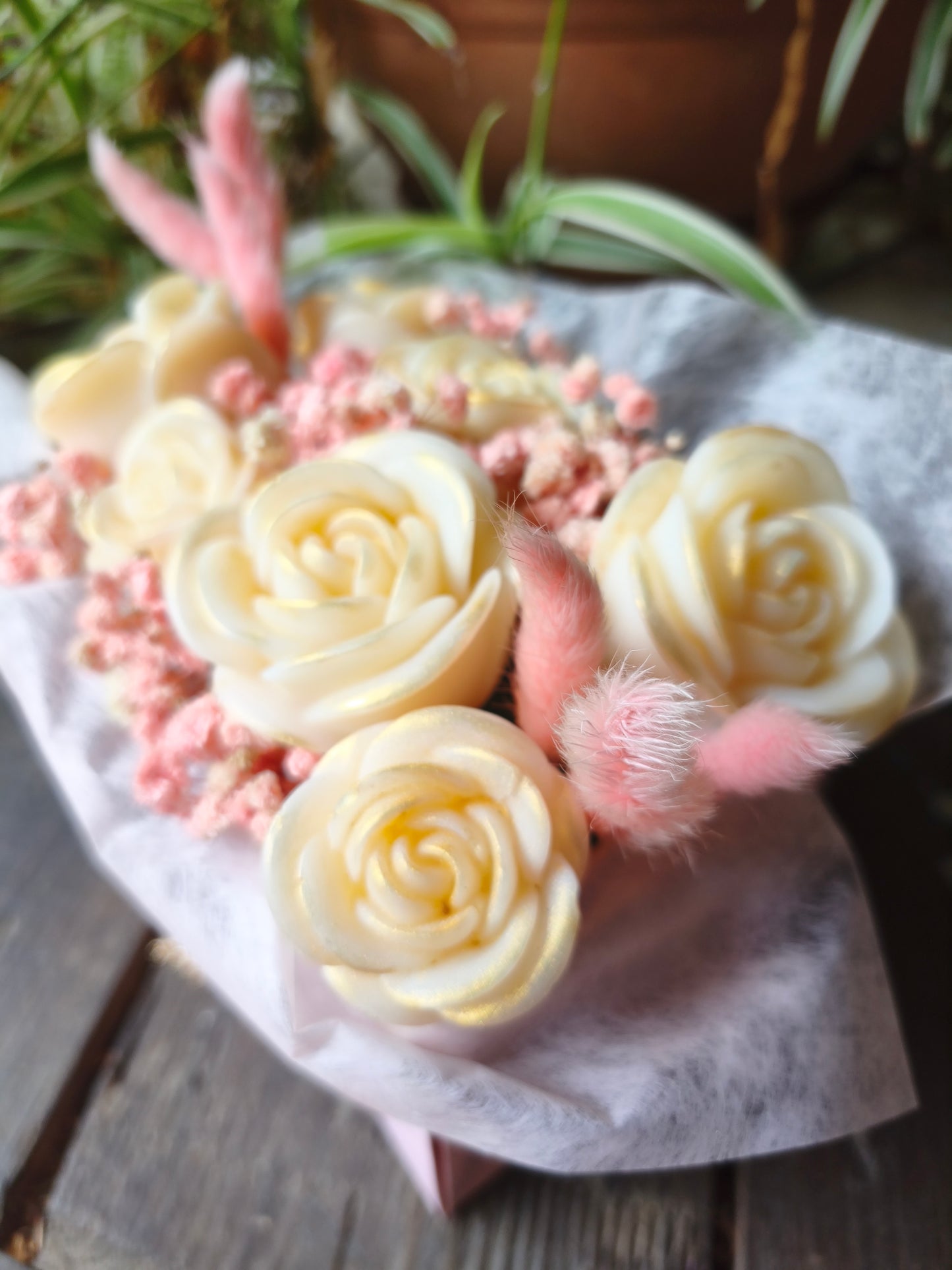 Écrin de Tendresse – Bouquet de bougies parfumées Vanille des Îles