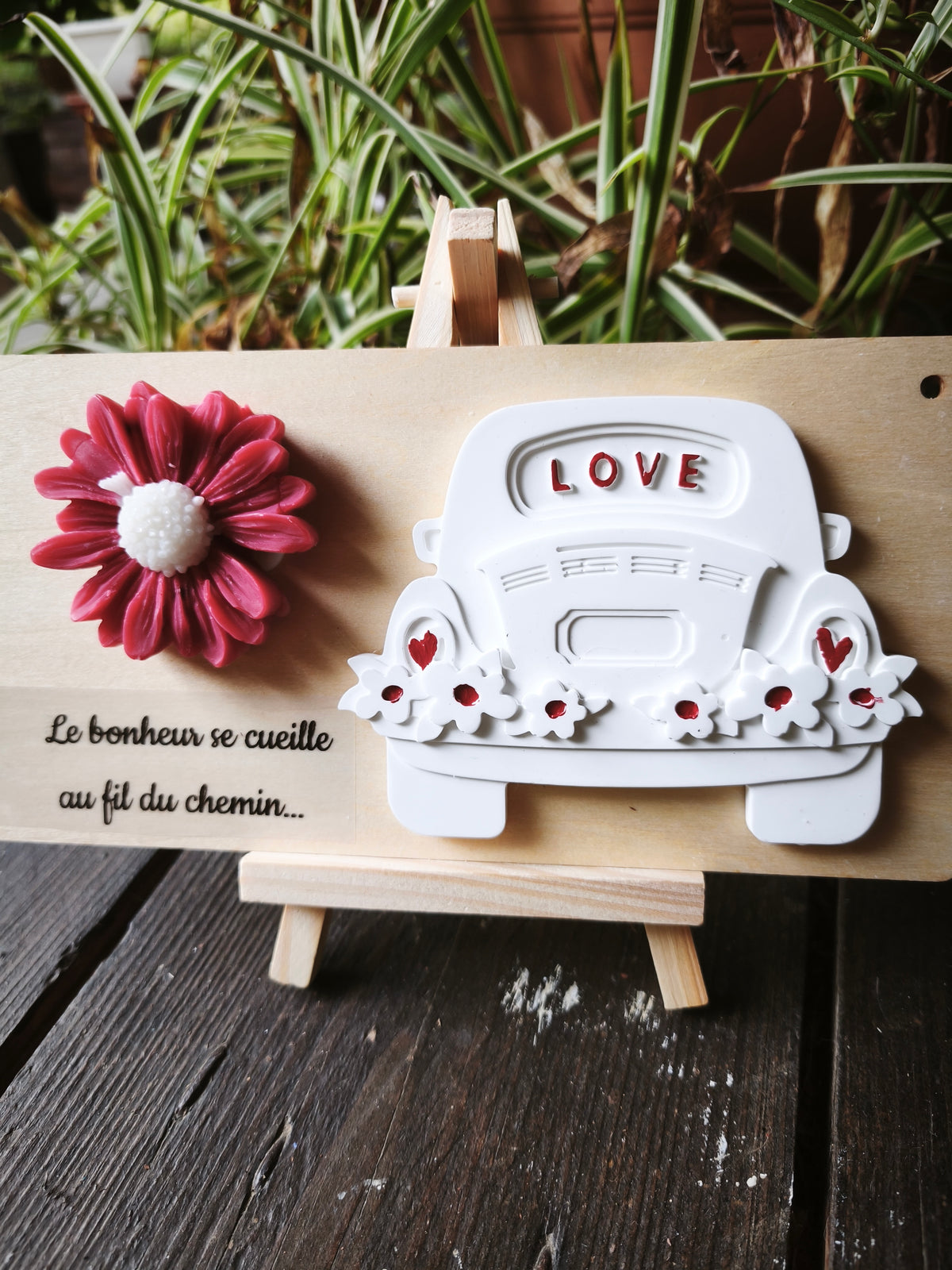 Un voyage fleuri - Décoration en résine minérale et cire végétale
