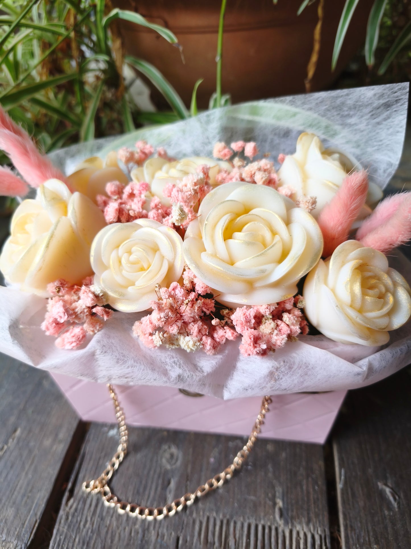 Écrin de Tendresse – Bouquet de bougies parfumées Vanille des Îles