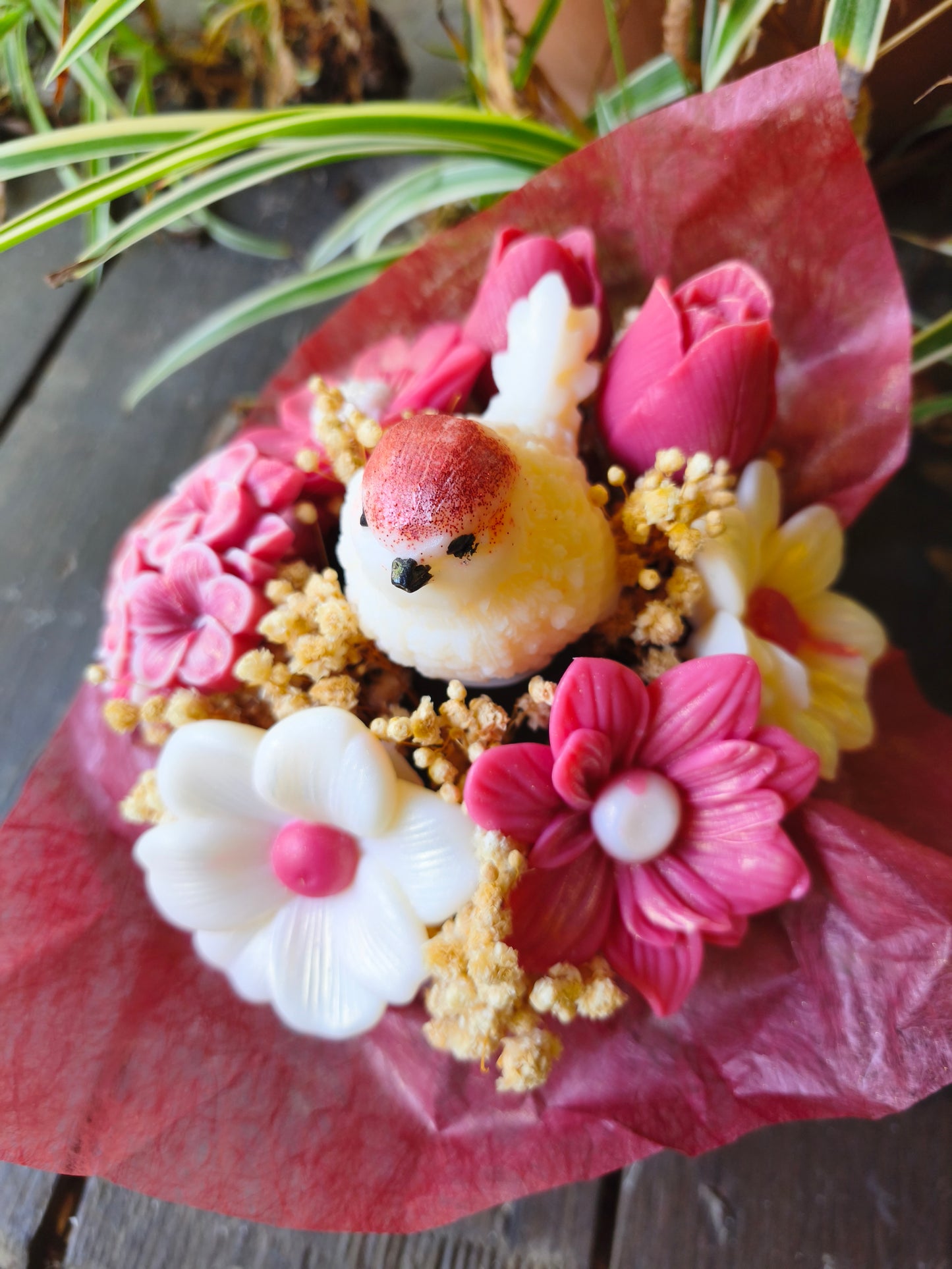 Oiseau des Îles – Bouquet parfumé en cire végétale