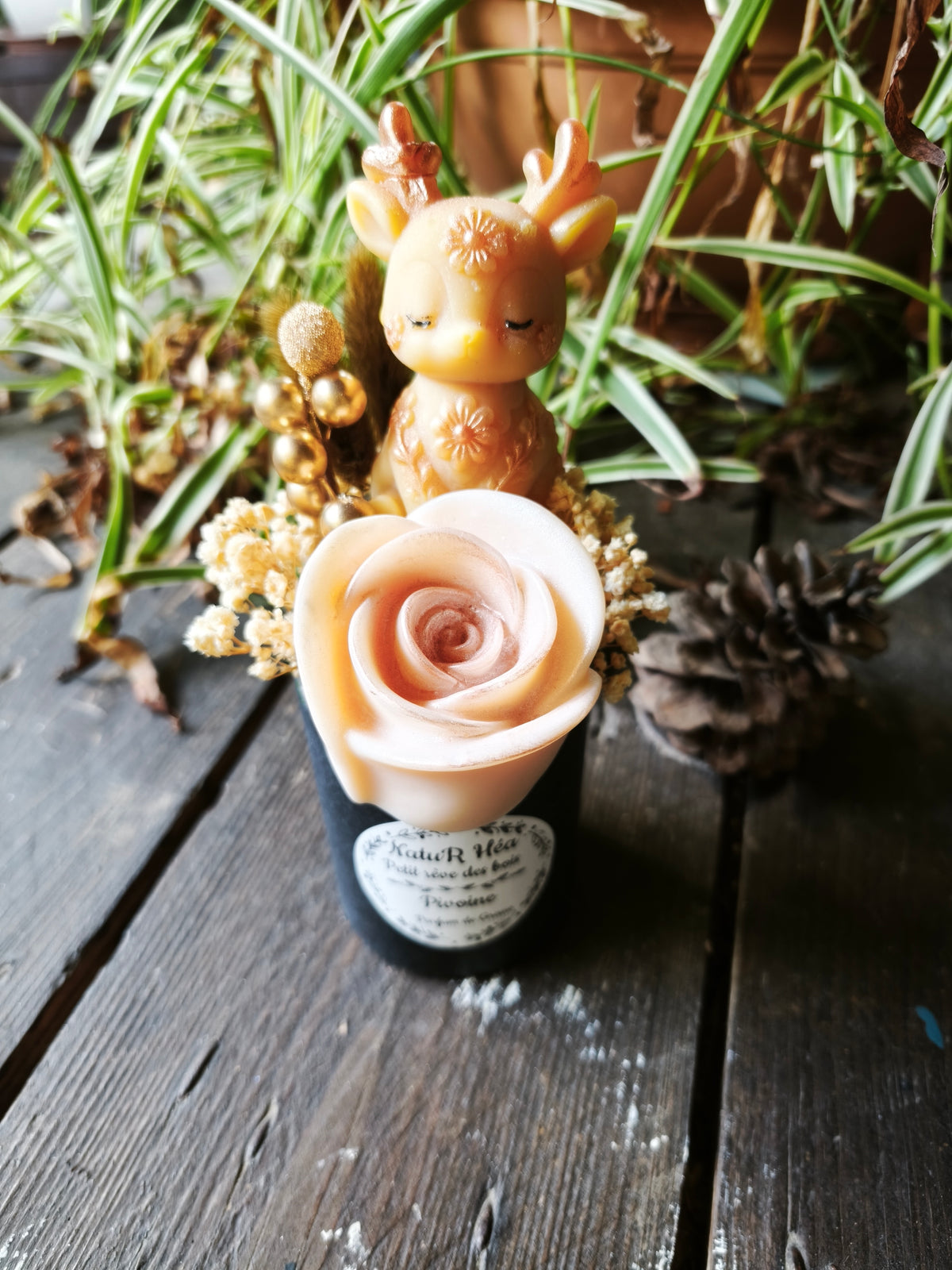 Petit rêve des bois – Création artisanale parfumée à la pivoine