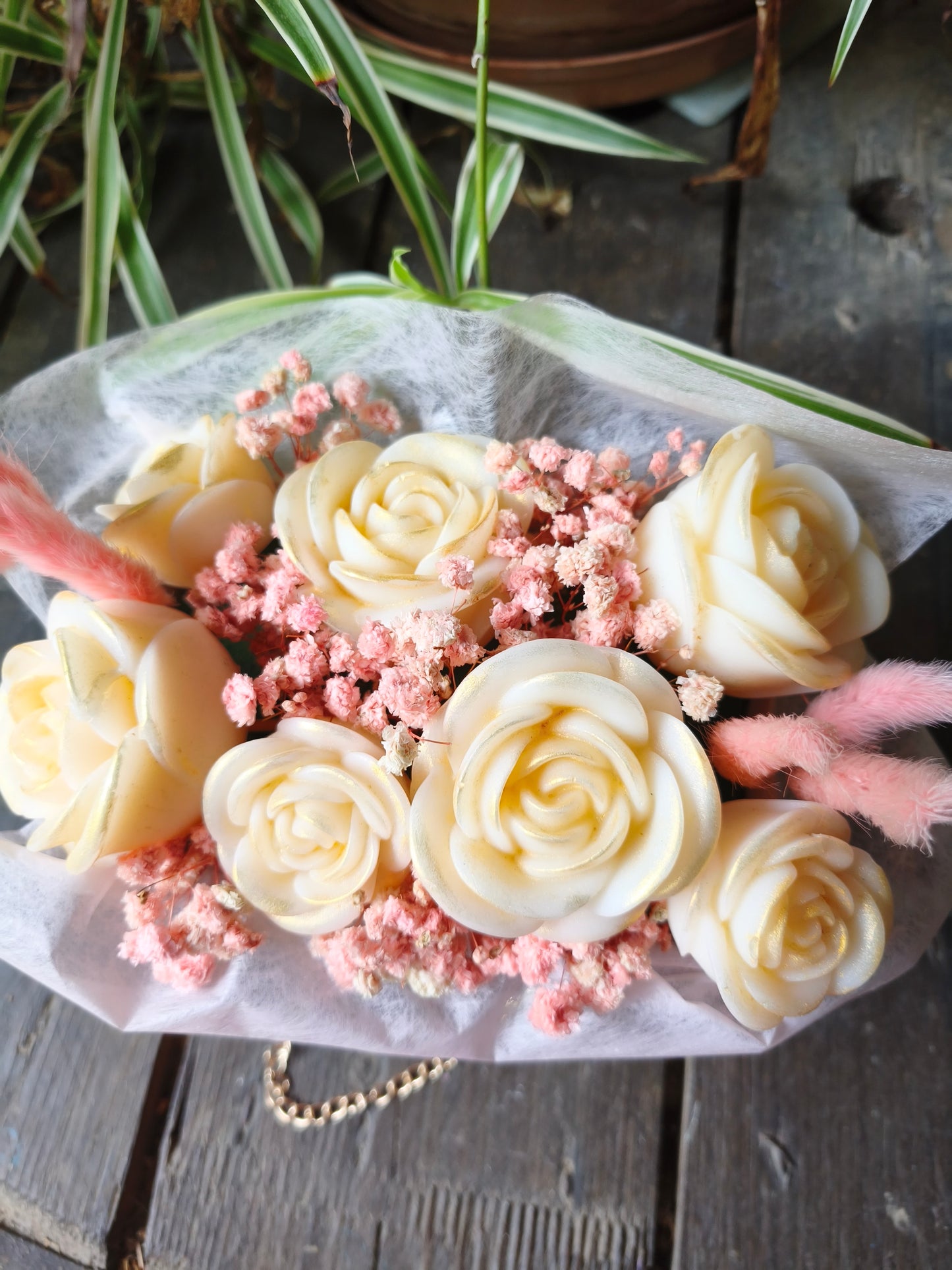 Écrin de Tendresse – Bouquet de bougies parfumées Vanille des Îles