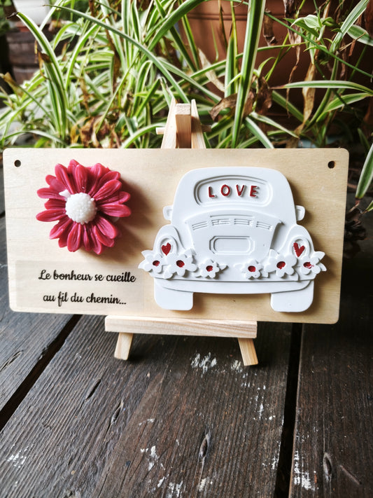 Un voyage fleuri - Décoration en résine minérale et cire végétale