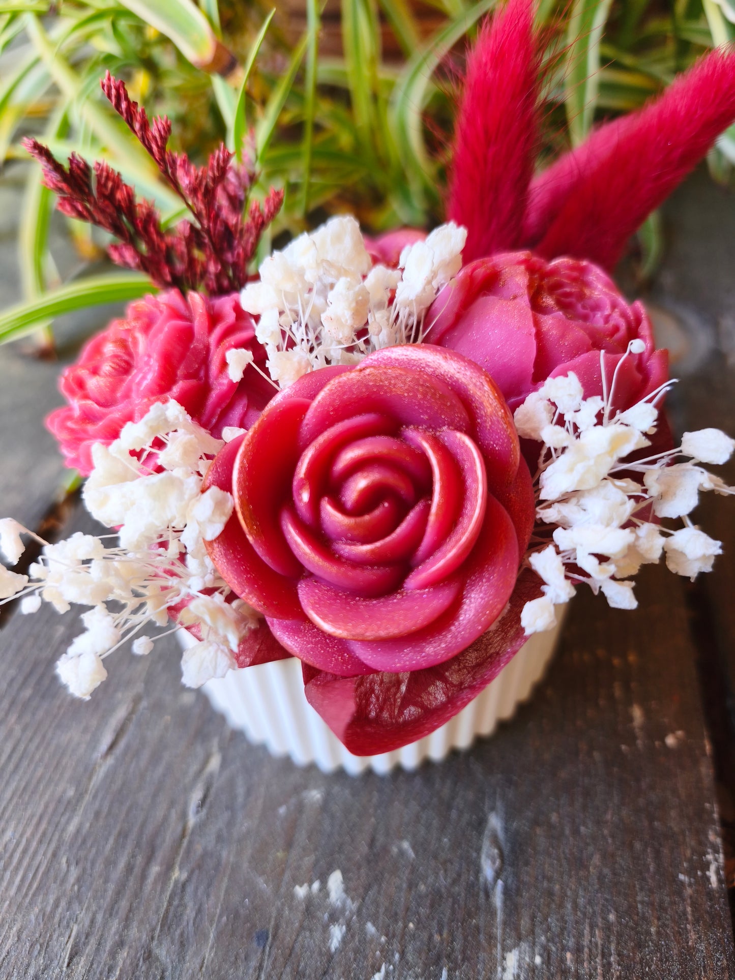 Velours Rouge – Composition florale parfumée artisanale