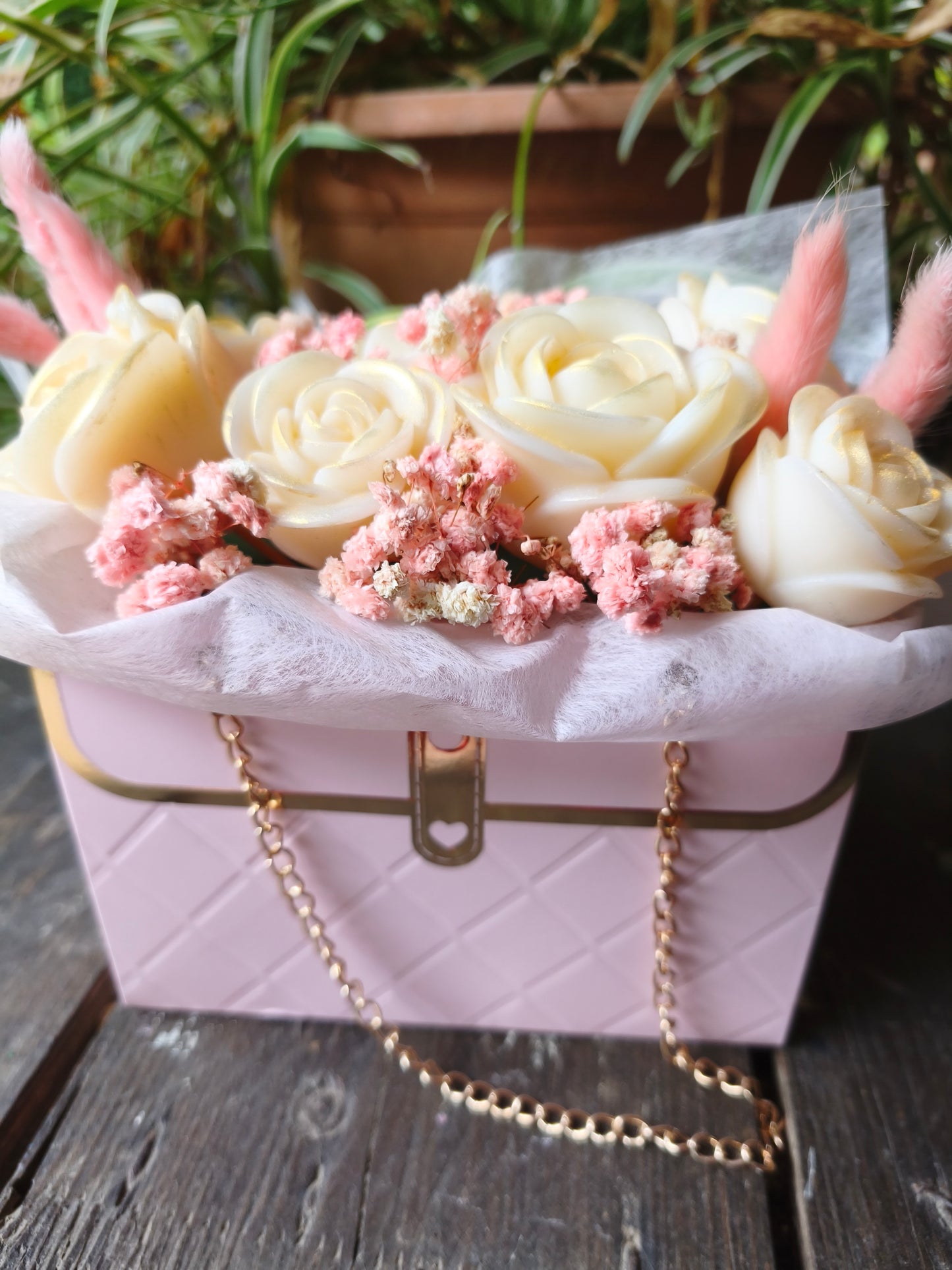Écrin de Tendresse – Bouquet de bougies parfumées Vanille des Îles