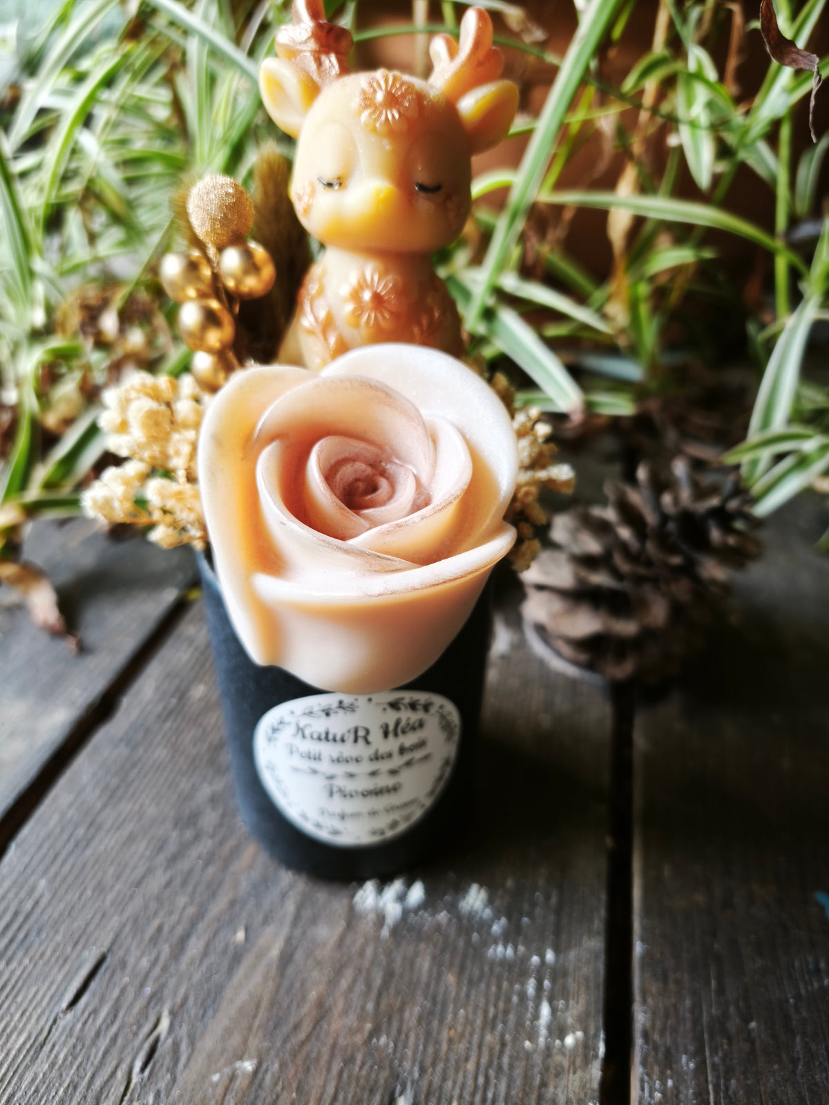Petit rêve des bois – Création artisanale parfumée à la pivoine