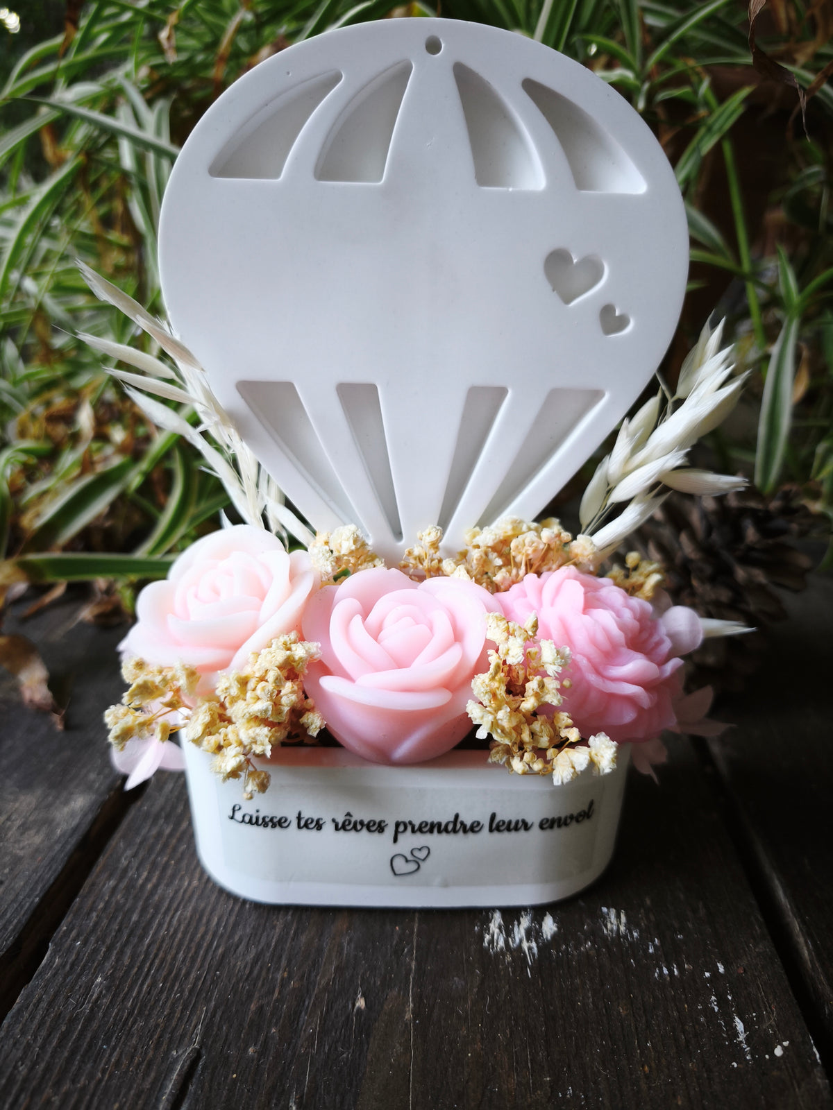 L'Envol des rêves – Composition florale parfumée & résine minérale