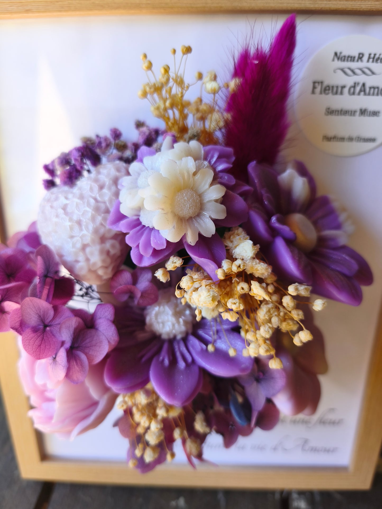 Fleur d'Amour - cadre fleuri parfumé artisanal