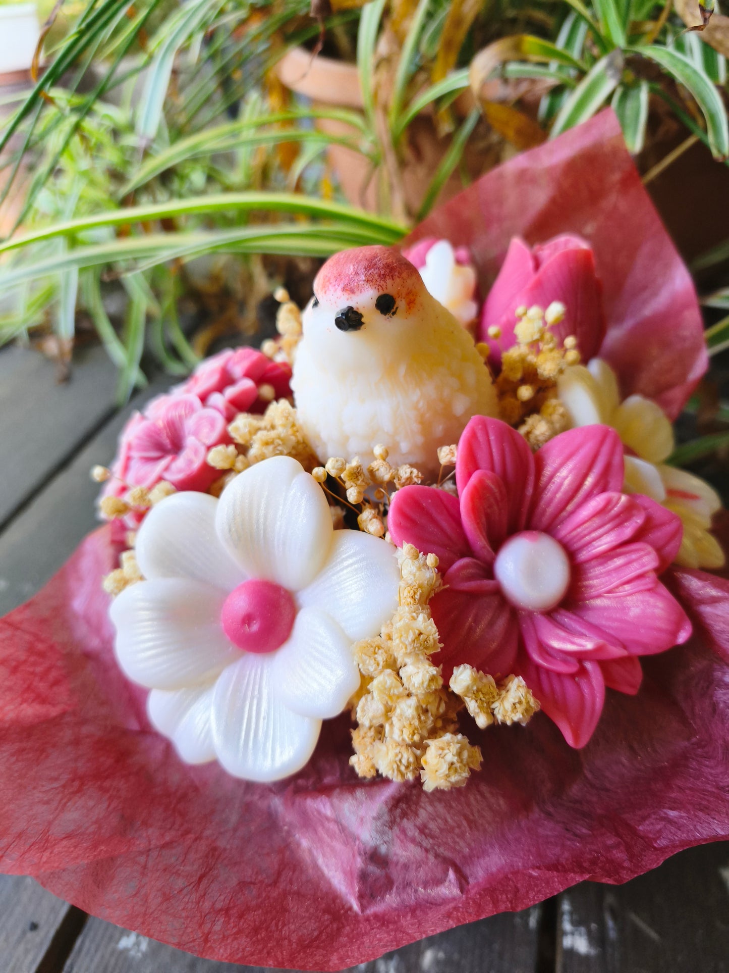 Oiseau des Îles – Bouquet parfumé en cire végétale
